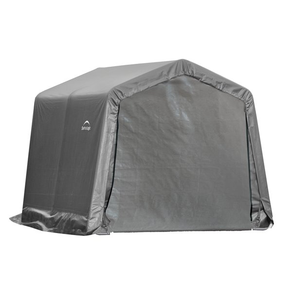 Shed-in-a-Box Storage Shelter 10 x 10 x 8 ft Gray