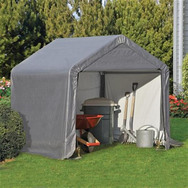ShelterLogic Shed-in-a-Box Storage Shelter x x ft Steel Grey with  Patented Stabilizers 70423 RONA
