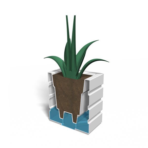 Mayne Freeport Patio Planter - 18-in x 18-in - White