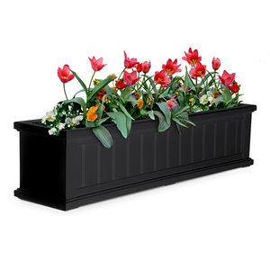 Mayne Cape Cod 4-ft Black Window Box