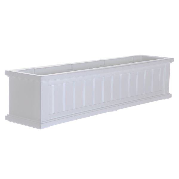 Mayne Cape Cod 4-ft White Window Box Planter
