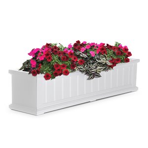 Mayne Cape Cod 4-ft White Window Box Planter