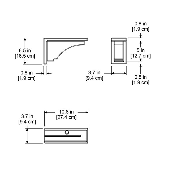 Mayne Fairfield Decorative Supports 2-Pack - White