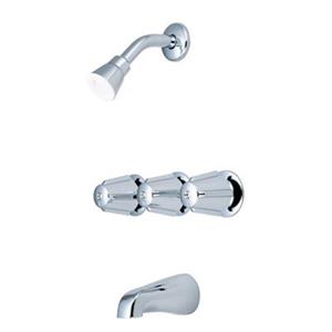 Olympia Faucets Elite Chrome Three-Handle Tub/Shower Set