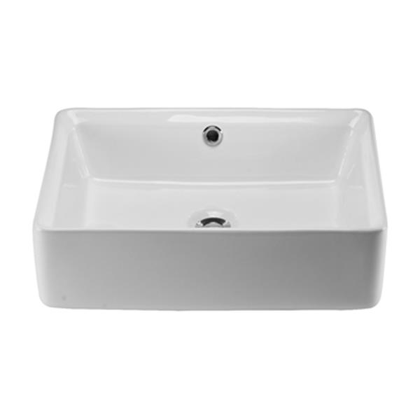 Acri-tec Industries 14.25-in White Counter Top Ceramic Rectangular ...