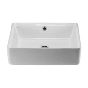 Acri-tec Industries 14.25-in White Counter Top Ceramic Rectangular Vessel Sink