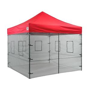 Impact Canopies Canada Mesh Wall Food Service Kit - Red and Black