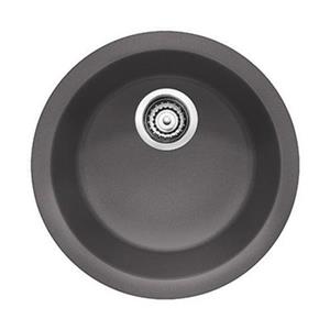 Blanco Rondo 17.75-in x 17.75-in x 6.50-in Cinder Silgranit Single Bowl Kitchen Sink