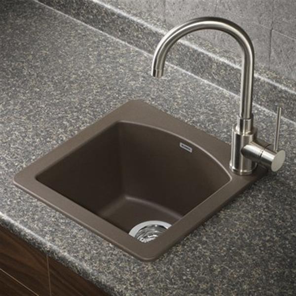 Blanco Diamond Mini 15in x 15in x 8in Cafe Silgranit Single Bowl
