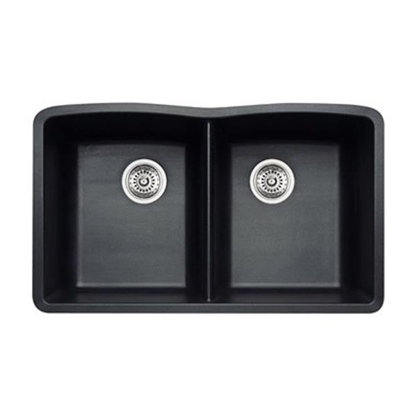 BLANCO Diamond 19 25 In X 32 In Anthracite Silgranit Kitchen Sink   330034369 MainImage 001 L 