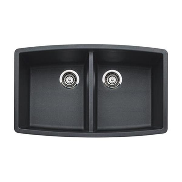 BLANCO Performa 20 In X 33 In Anthracite Silgranit Undermount Double   330034391 MainImage 001 L 