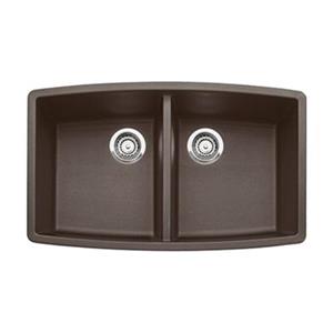 BLANCO Performa 20-in x 33-in Cafe Silgranit Undermount Double Bowl Kitchen Sink