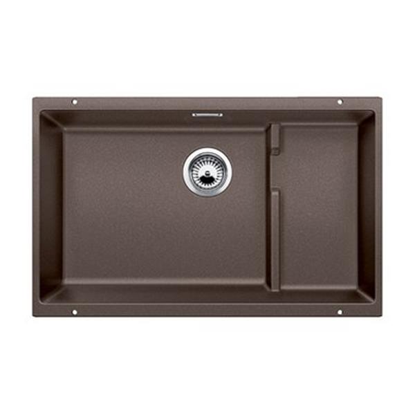 BLANCO Precis Cascade 18-in x 28.75-in Cafe Silgranit Undermount Sink