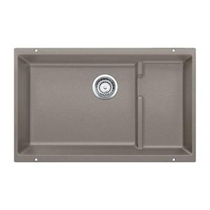 BLANCO Precis Cascade 18-in x 28.75-in Truffle Silgranit Undermount Sink