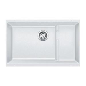 Blanco Precis Cascade 18-in x 28.75-in White Silgranit Undermount Sink