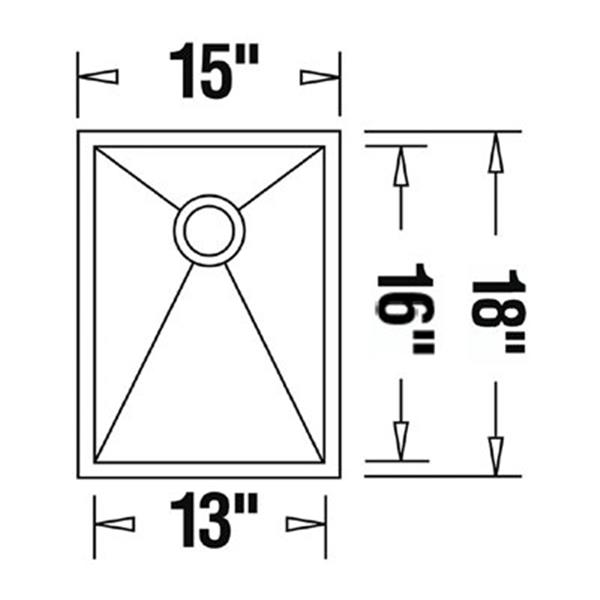 BLANCO Precision 15-in x 18-in Stainless Steel Single Bowl Undermount Sink