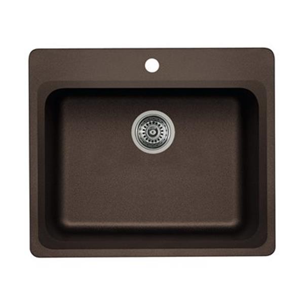 BLANCO Vision 25.00-in x 20.75-in x 8-in Cafe Silgranit Drop-in Sink