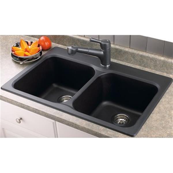 BLANCO Vision Silgranit Drop-in Double Bowl Sink