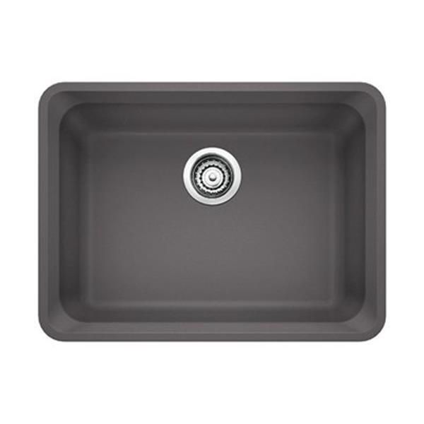 BLANCO Vision Silgranit Cinder 18-in x 24-in Undermount Sink