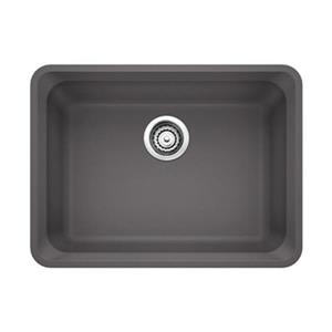 BLANCO Vision Silgranit Cinder 18-in x 24-in Undermount Sink