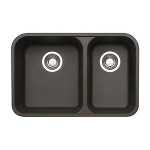 BLANCO Vision Silgranit Cafe 18-in x 27-in Double Bowl Undermount Sink