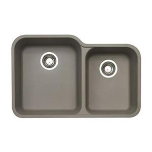 BLANCO Vision Silgranit Truffle Double Bowl Undermount Sink