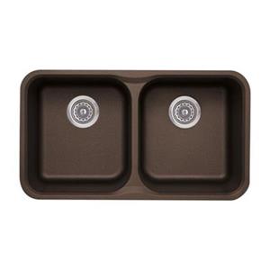 BLANCO Vision Silgranit Cafe 17.50-in x 30.75-in Double Bowl Undermount Sink