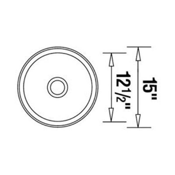 BLANCO Winchester Steel 15-in Round Single Bowl Undermount Sink