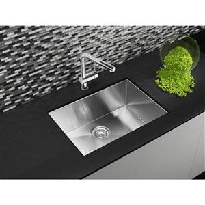 BLANCO Quatrus Steel 18-in x 25-in U Kitchen Sink