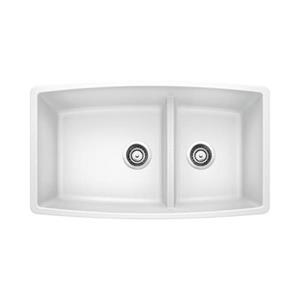 BLANCO White 33-in x 48-in Performa Kitchen Sink