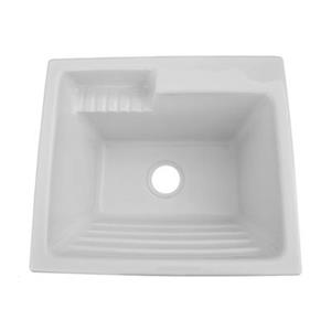 Acri-tec Industries Europa Laundry Sink - 23.8" x 20.9" x 12" - Acrylic - White