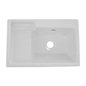 Acri-tec Industries Europa Deluxe Laundry Sink- 32" x 21" x 11.8"-Acrylic -White