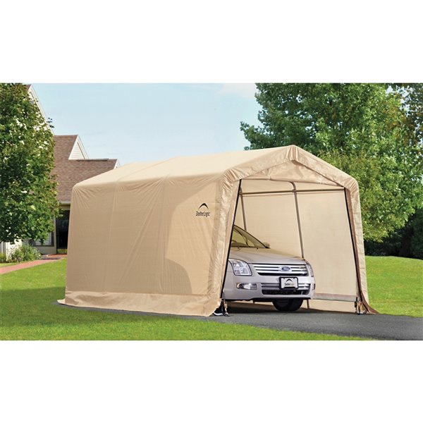 ShelterLogic AutoShelter 10 x 15 ft. Instant Garage in  Brown- tan