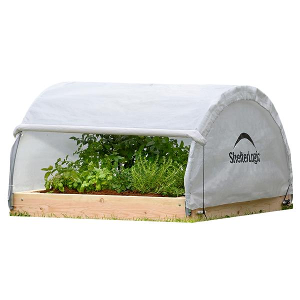 ShelterLogic GrowIT® Raised Round Greenhouse - 4-ft x 4-ft - Grey