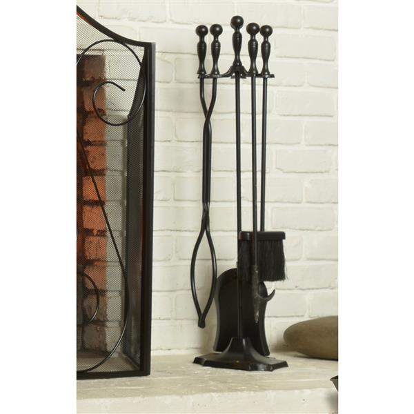 ShelterLogic Fireplace Toolset - 5 Pieces - Black