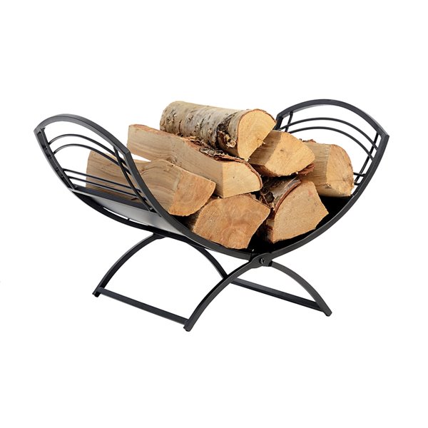 ShelterLogic Classic Decorative Steel Firewood Rack  Black