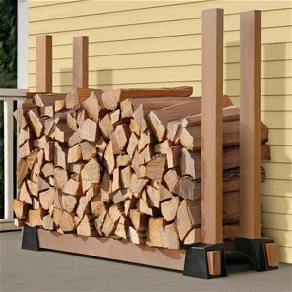 Support à bois de chauffage avec volutes et motif de feuilles, support de  rangement pour cheminée lourde pour intérieur/extérieur, noir 