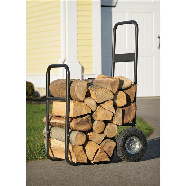 ShelterLogic Haul-It Wood Mover® Rolling Firewood Cart - Black