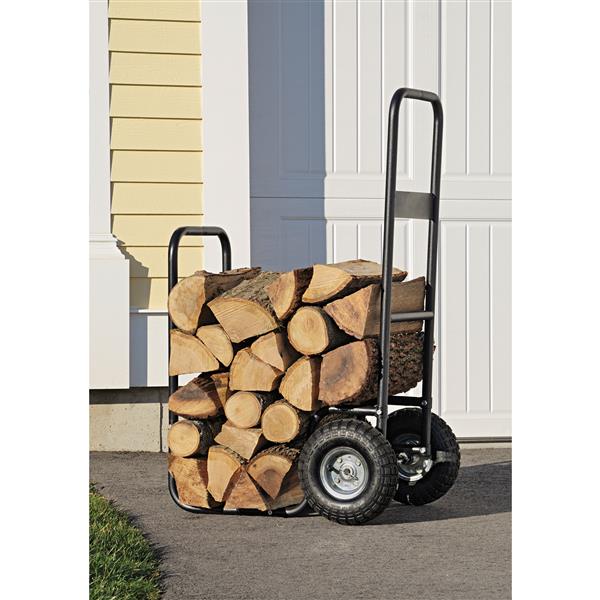 ShelterLogic Haul-It Wood Mover® Rolling Firewood Cart - Black