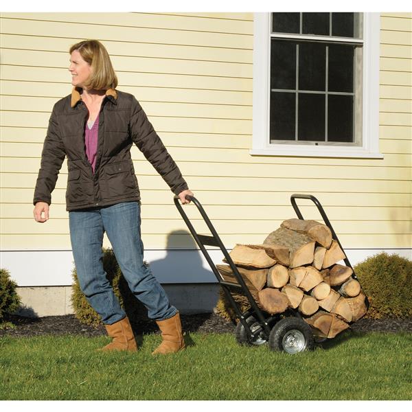 ShelterLogic Haul-It Wood Mover® Rolling Firewood Cart - Black