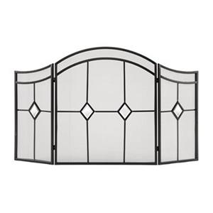 Pleasant Hearth 54-in x 32-in Espresso Diamond Fireplace Screen