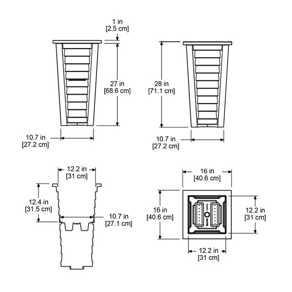 Mayne Lakeland Espresso 28-in Tall Planter