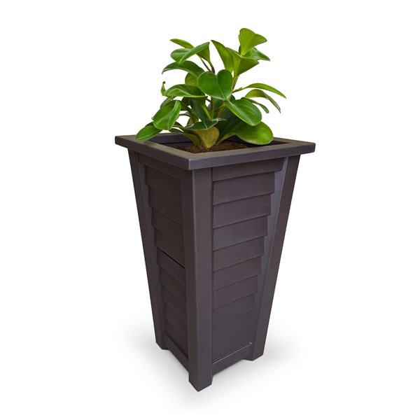 Mayne Lakeland Espresso 28-in Tall Planter