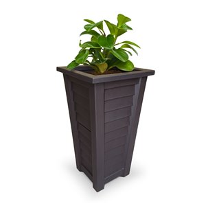 Mayne Lakeland Espresso 28-in Tall Planter