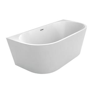 Acri-tec Industries Rochelle Opulence Freestanding Bathtub- 67 -in- Acrylic - White