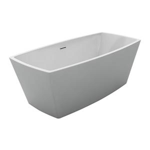 Acri-tec Industries Renoir Opulence 67-in x 31.50-in White Freestanding Acrylic Bathtub