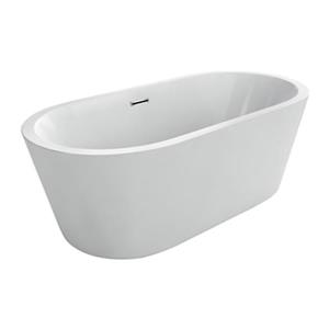 Baignoire acrylique libre blanche collection Marseille, Acri-tec Industries 63 po x 29,50 po