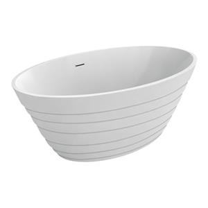 Acri-tec Industries Cezanne Opulence 67-in x 31.38-in White Freestanding Acrylic Bathtub