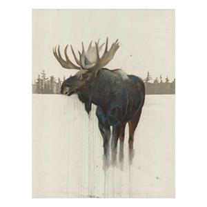 ArtMaison Canada Golden Moose 48-in x 32-in Canvas Art