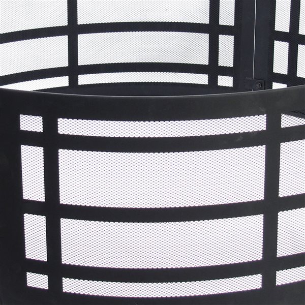 Pleasant Hearth Classic Fire Ring - 36-in - Steel - Black